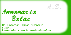 annamaria balas business card