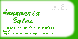 annamaria balas business card